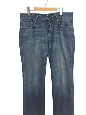 7 For All Mankind Men's Relaxed Fit Straight Leg Button Closure Jeans - 32